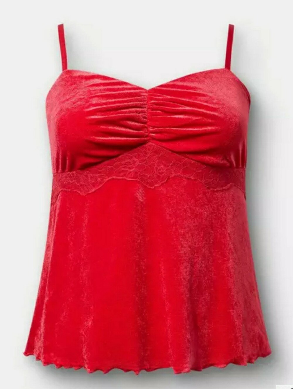 Torrid Velour Mesh Sweetheart Cami
